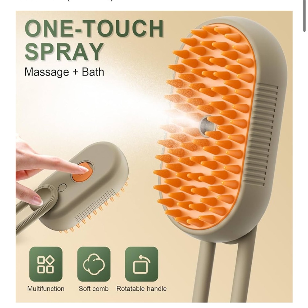 BOGO‼️3-in-1 Steam Brush for Dogs and Cats New Pet Steam Groomer Massage Brush - Picture 3 of 3